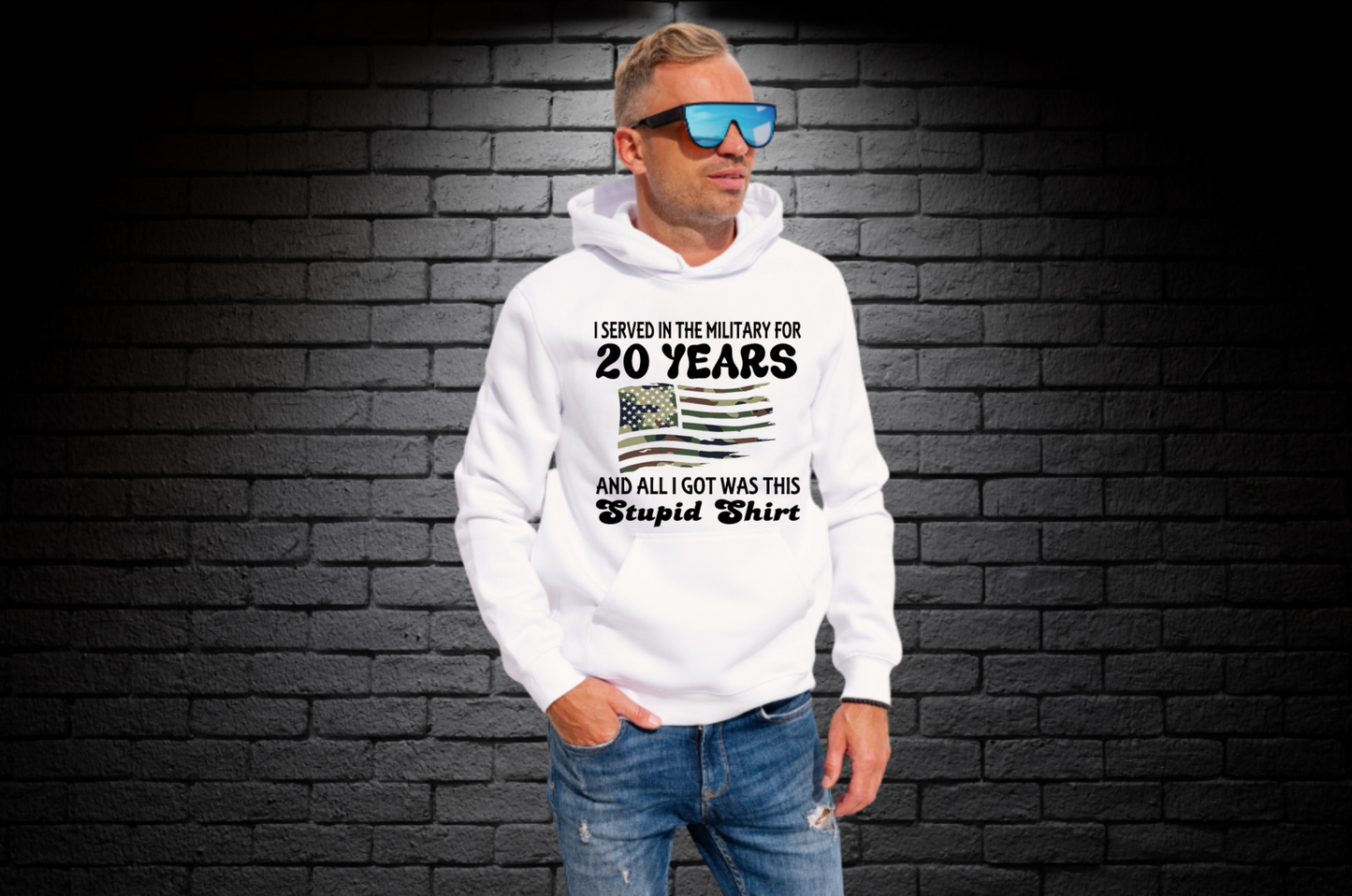 I SERVED IN THE MILITARY FOR 20 YEARS Unisex Hoodie