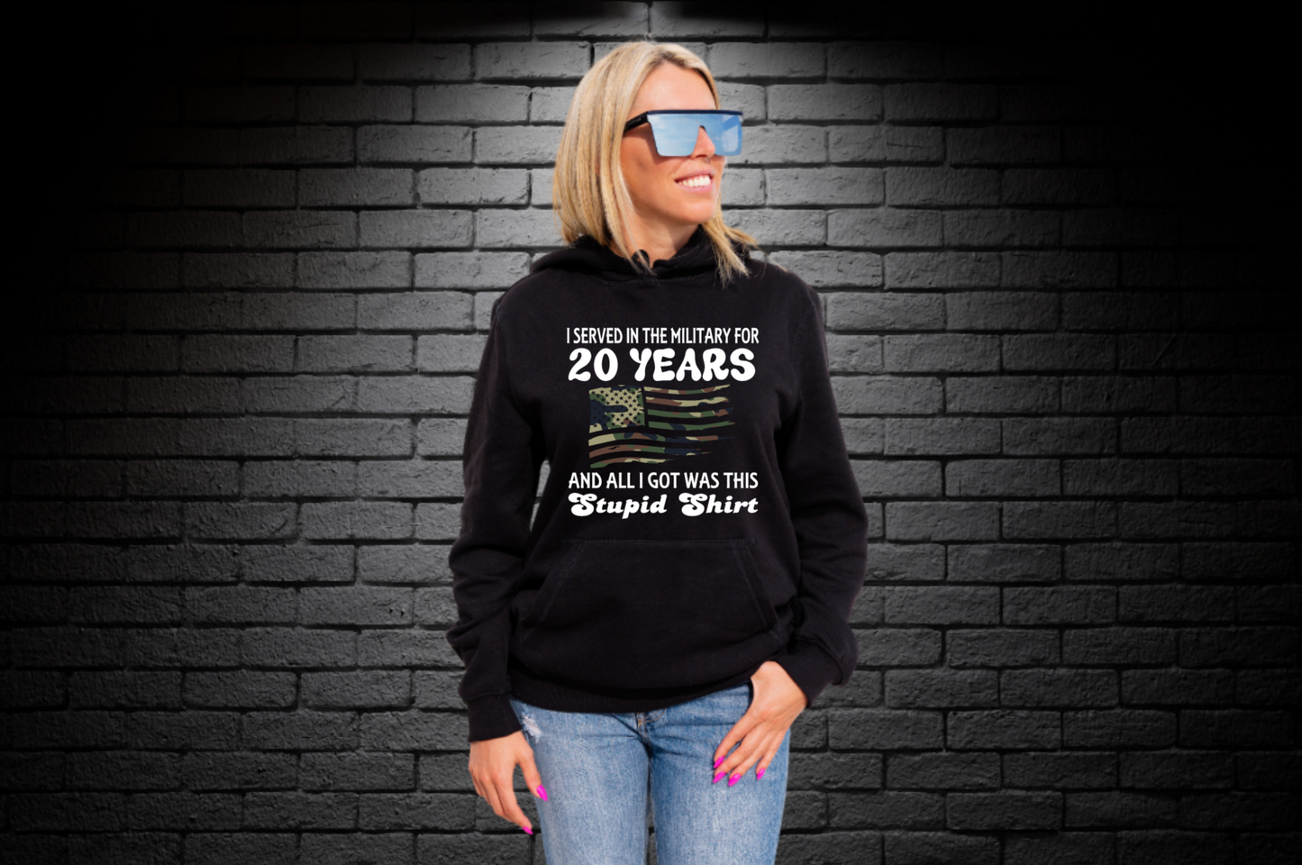 I SERVED IN THE MILITARY FOR 20 YEARS Unisex Hoodie